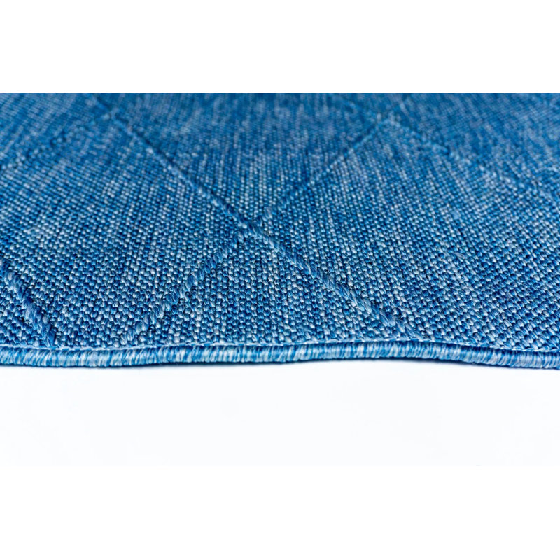 Tapis kilim décoratif antidérapant Mila Blue, Rectangulaire 3 pi x 5 pi