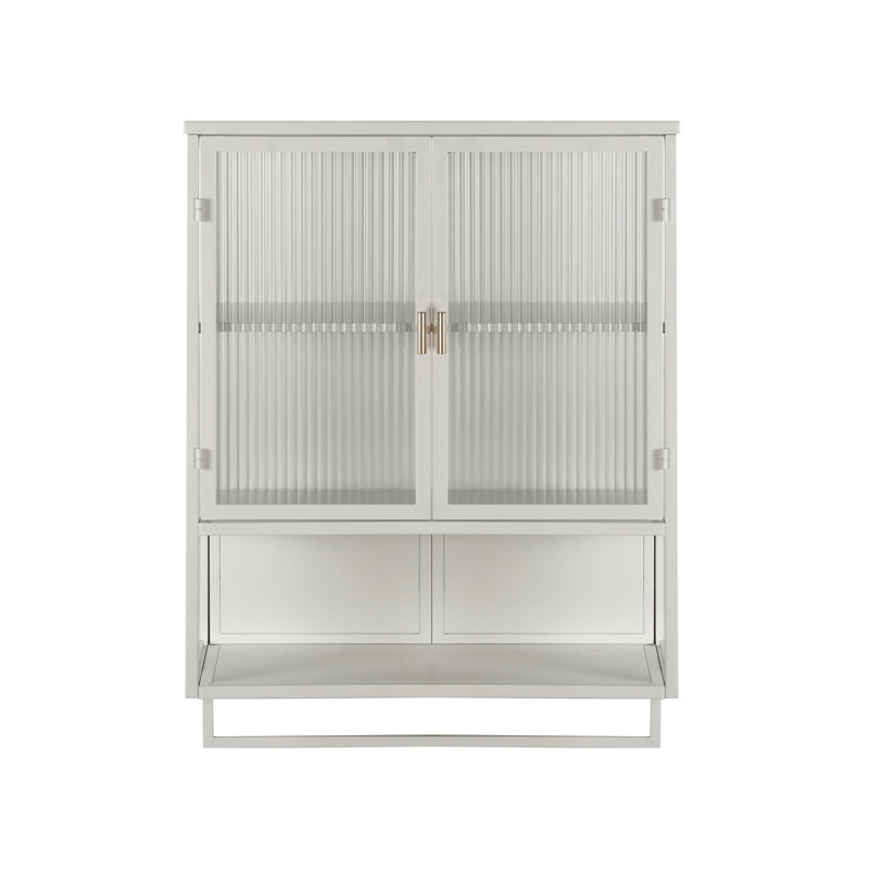 Armoire murale moderne à deux portes, Blanc