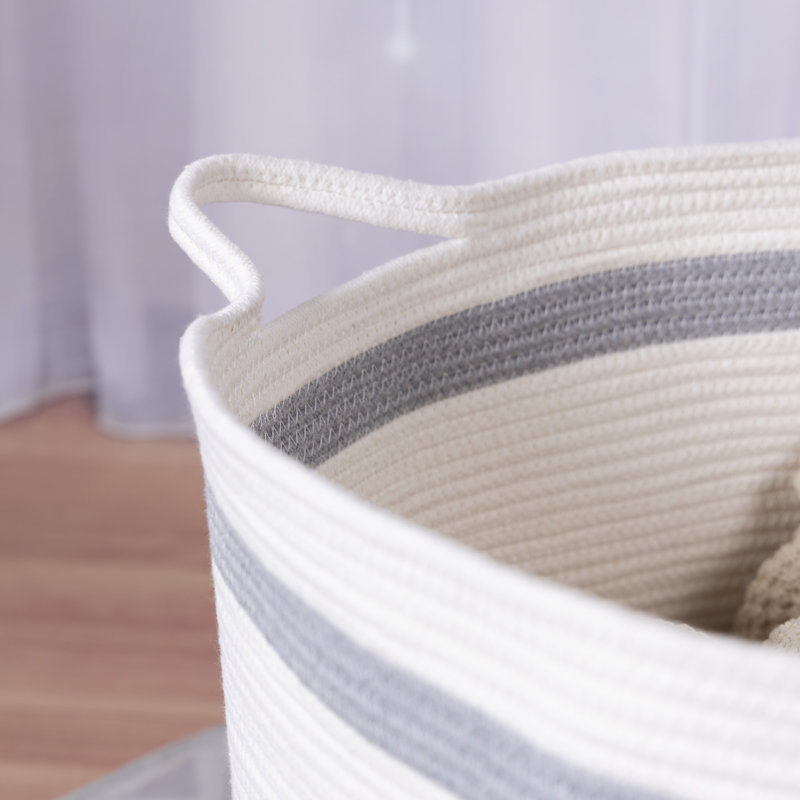 Panier à linge, Blanc / gris