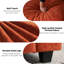 Fauteuil en chenille surdimensionné de 49,5 po de qualité supérieure avec accoudoirs et coussins amovibles-230243189
