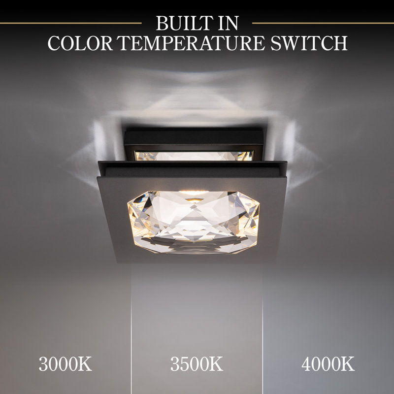 Enchante 1 - Light LED Semi Flush Mount, Black