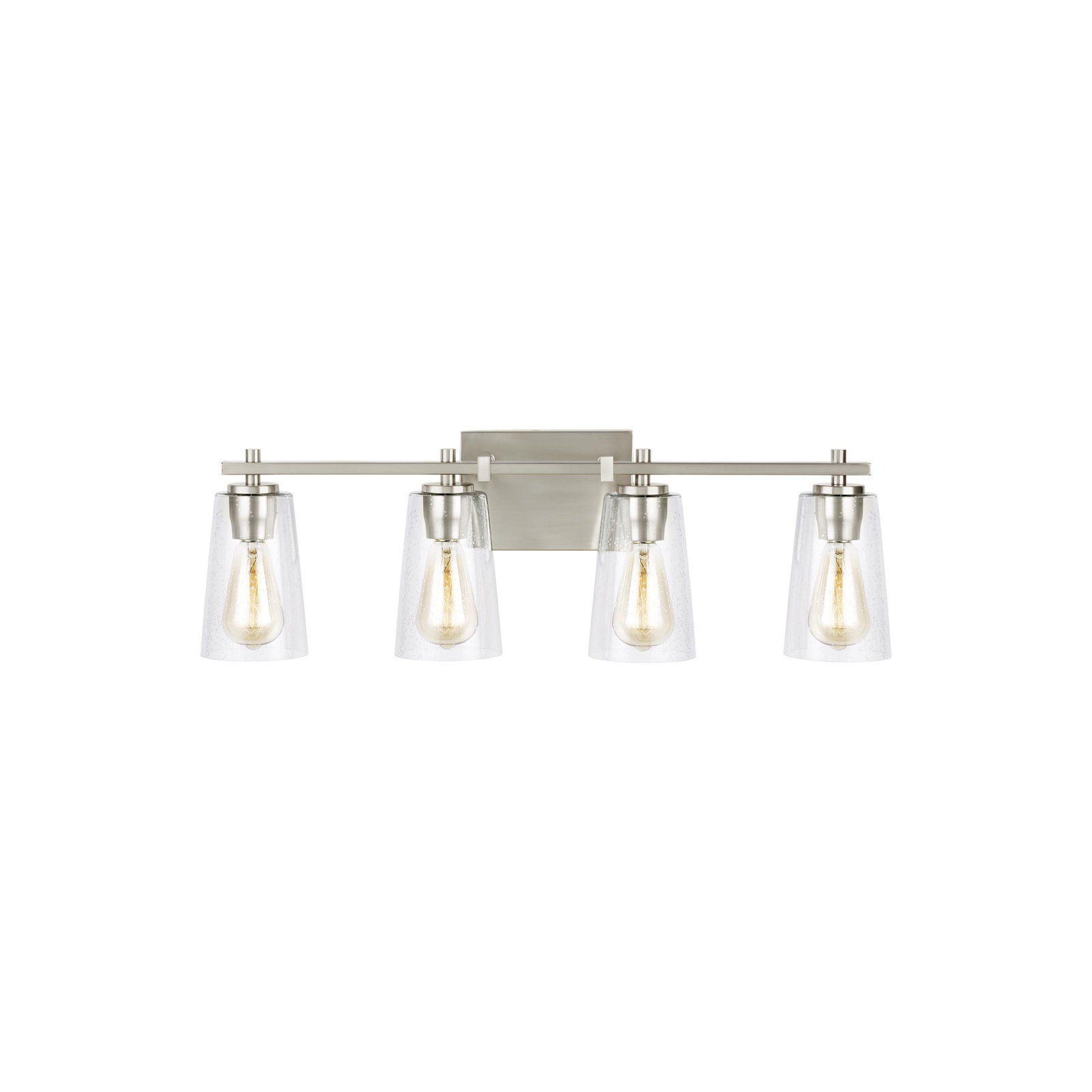 Noland 4 Light Dimmable Vanity Light, Satin Nickel