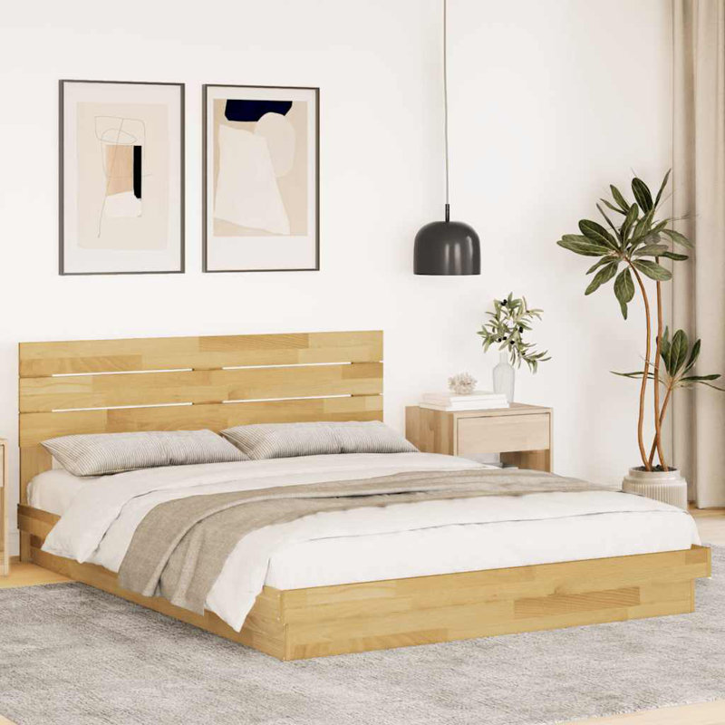 Solid Wood Bed, European King (160 x 200 cm)