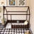 Wood Bed House Bed Frame With Fence-207616643-207616654