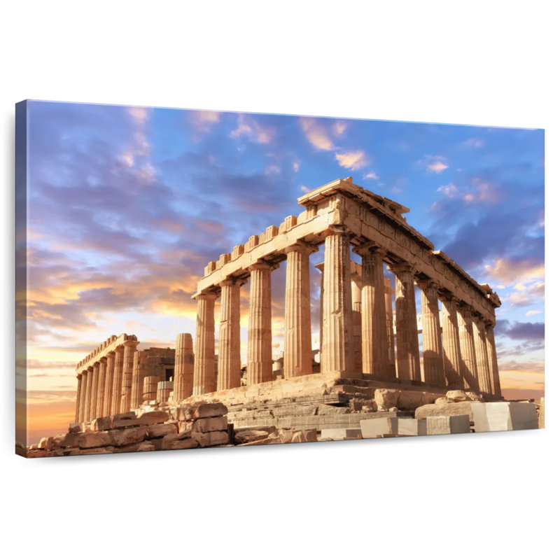 Ravi Sunset Over The Acropolis, 20" H x 30" W