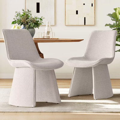 Hennigan Textured Fabric Dining Chairs 
