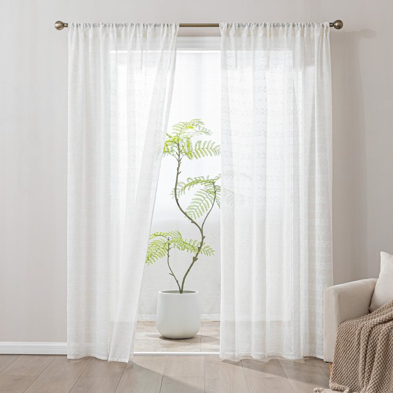 Ensemble de 2 rideaux transparents Sleep Zone, L 52 po x L 84 po, Blanc