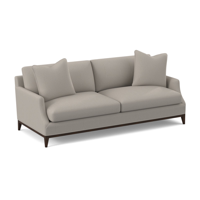 Porter Sofa, American Walnut, Filigree Ivory 100% Polyester