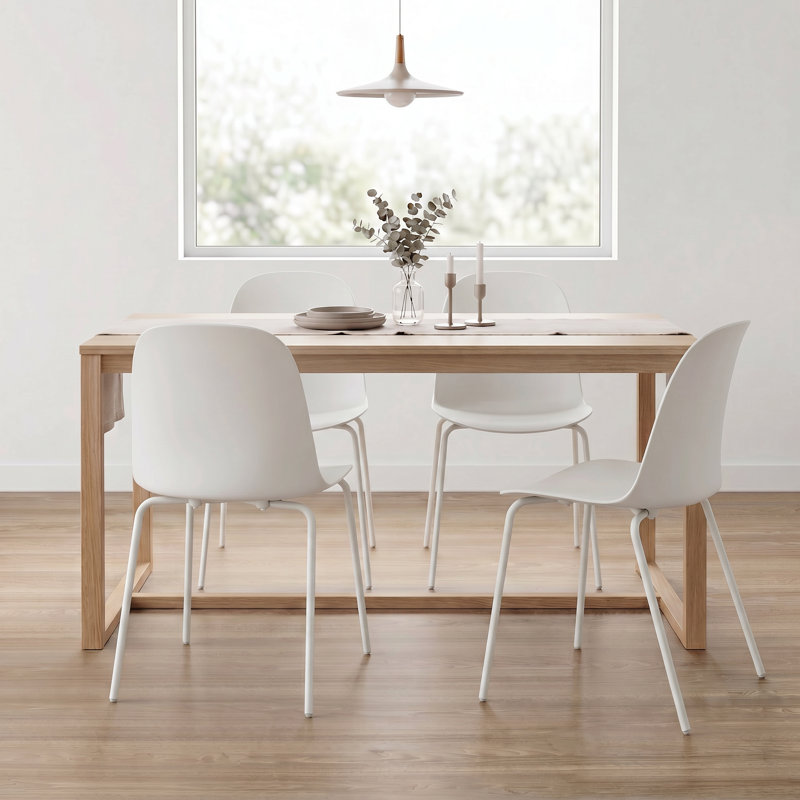 Chaises de salle à manger empilables, Blanc