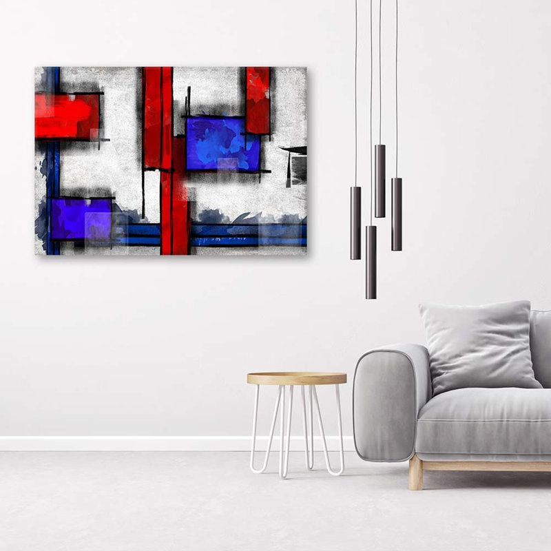 Geometric Abstraction - Wrapped Canvas Print, 60cm H x 90cm W