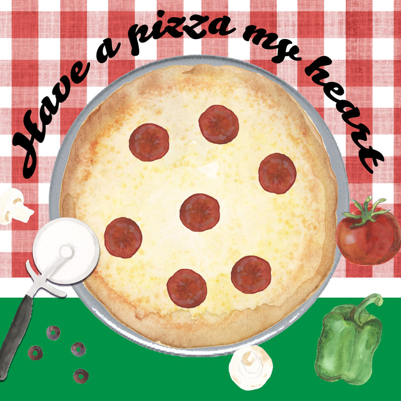 Pizza My Heart I by Alicia Longley - Wrapped Canvas Print, 76cm H x 76cm W x 3.8cm D
