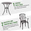 Tesha 3 Pieces Garden Dining Set for 2 Bistro Set Brown