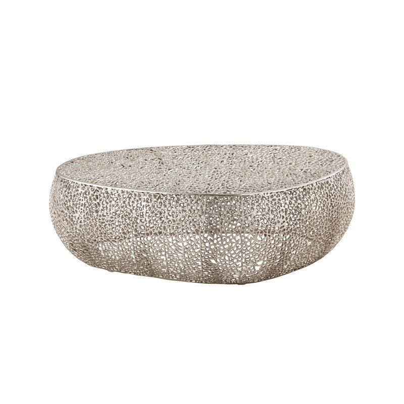 Table basse ovale (inventaire NJ), Argent argent