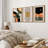 Mid Century Modern Boho Moon Tropical Plants Vintage  Decor Framed Canvas 3 Pieces Print Wall Art-70252416-70252427