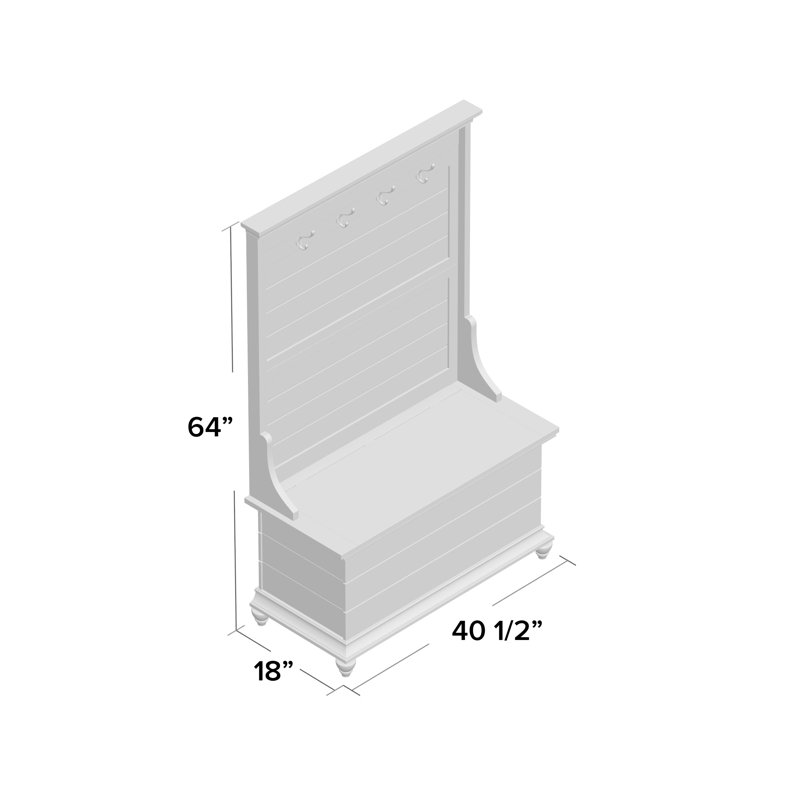Kittrell Hall Tree 40.5'' Wide with Bench