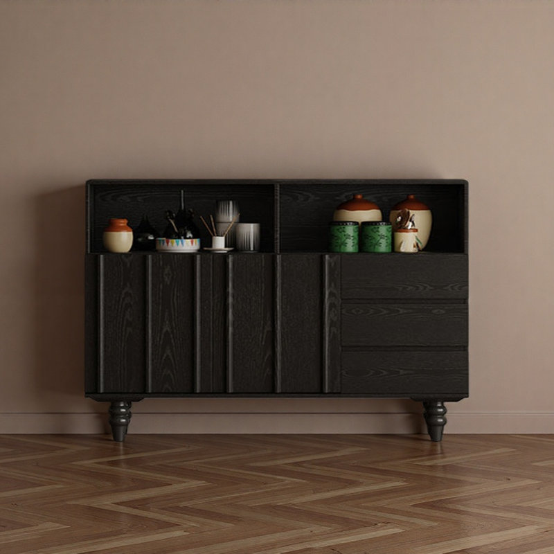 Buffet nordique de style rétro, H 37,4 po x l 59,1 po x P 15,7 po
