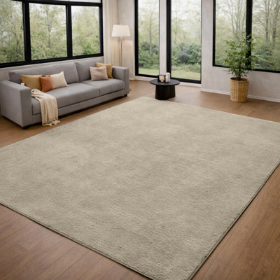 Solid Color Machine Tufted Pashmina Area Rug.