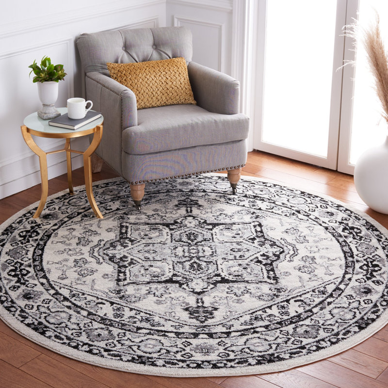 Tulum Performance Oriental Rug, Round 6'7"