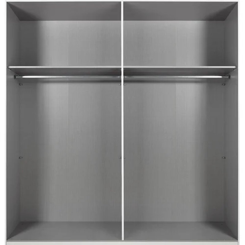 Biarni 2 Door Manufactured Wood Wardrobe, White, Yes