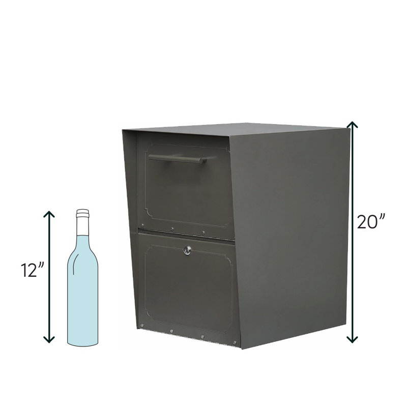 Oasis Locking Steel Drop Box, Black