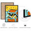 Ensemble de 6 impressions murales multicolores encadrées et colorées Pop Art-119347105-119347107