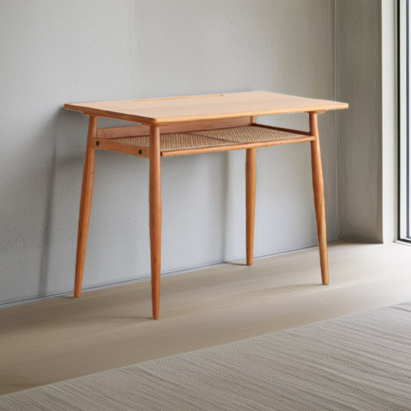 Bureau étroit en bois massif tissé, H 29,52 po x l 35,43 po x P 15,74 po