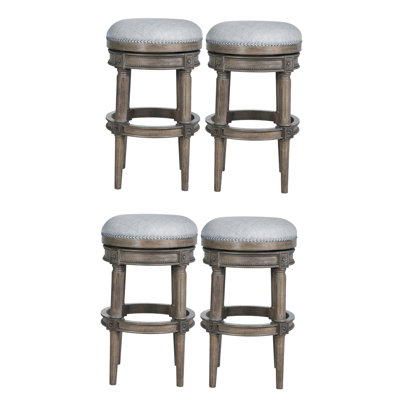 Mehar Swivel Backless Bar & Counter Stool