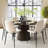 51.5"/59.5" Solid  Walnut Wood Round Desktop Pedestal Dining Table-2022855751