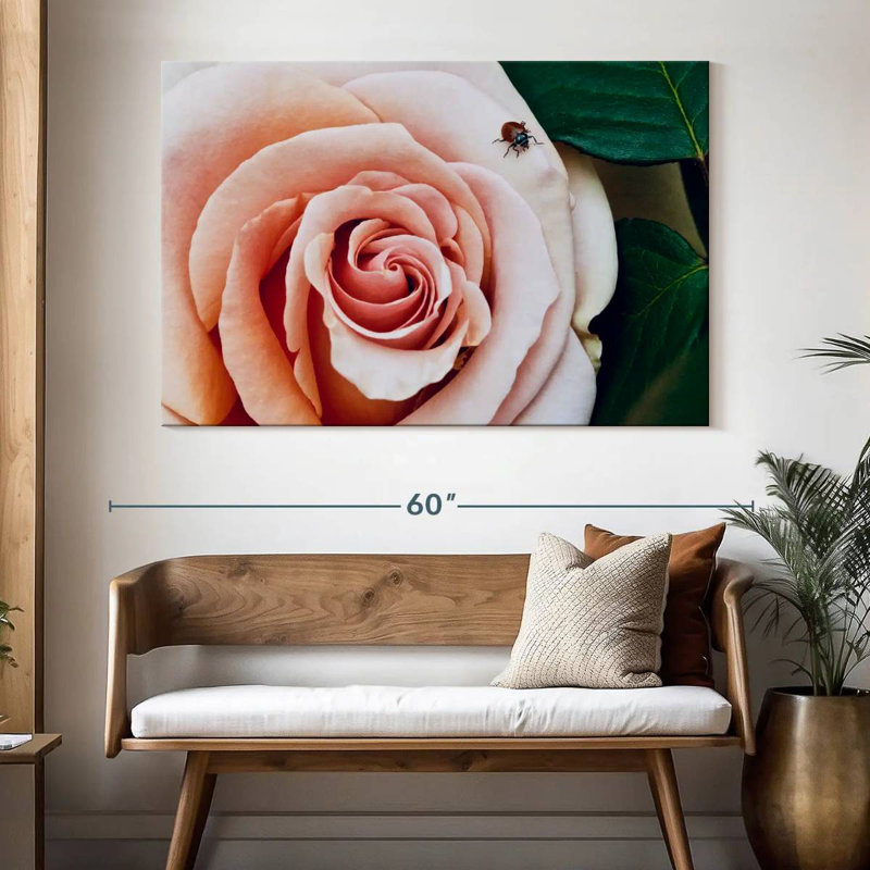 Brampt Ladybug On A Rose II, 34" H x 51" W