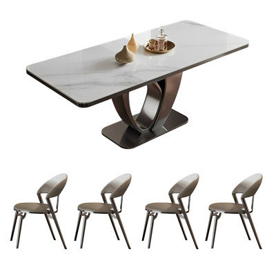 Ensemble de table et de chaises rectangulaires Home Rock