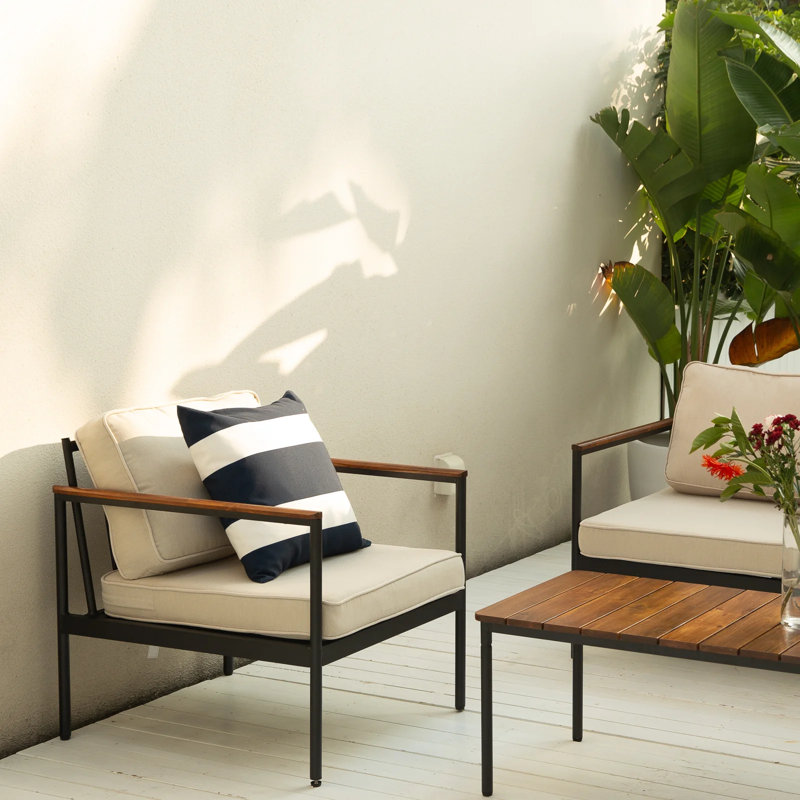 Ensemble de chaises de patio noires