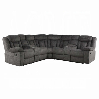 Canapé modulaire Dakota en tissu brun foncé