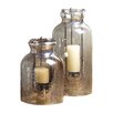 Glass jar candle holder