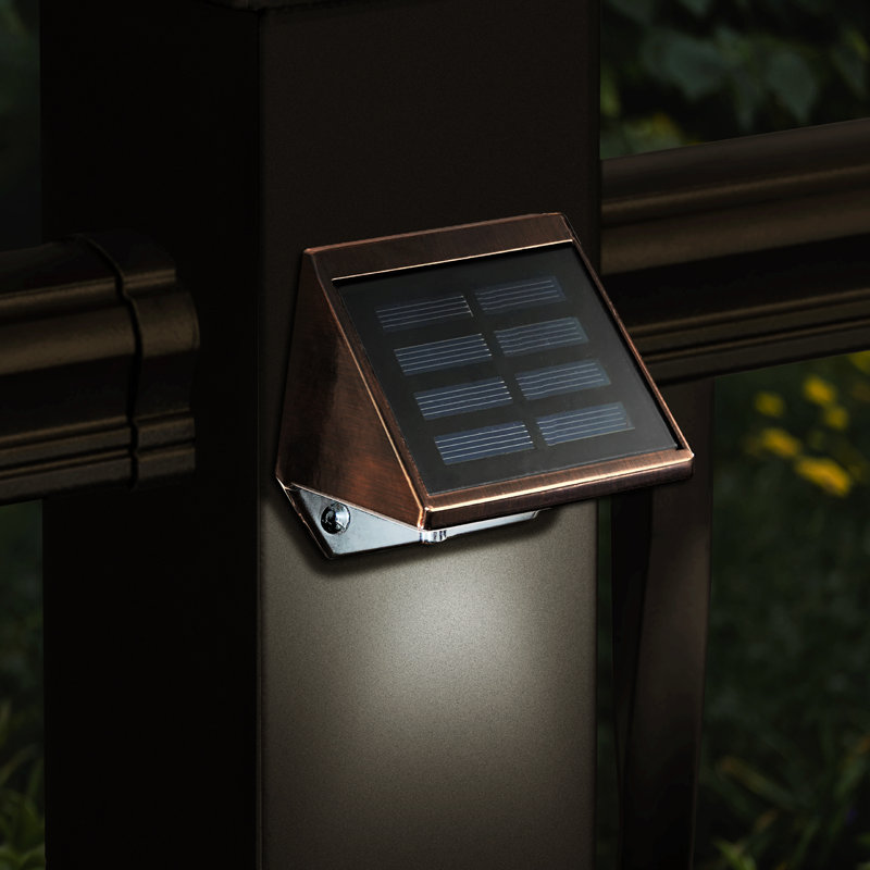 Éclairage solaire à DEL intégré pour terrasse, Cuivre