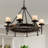 Liam 8 - Light Dimmable Wagon Wheel Chandelier
