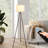 68.26'' Tripod Floor Lamp with Remote & Pull Chain, Bulb Included