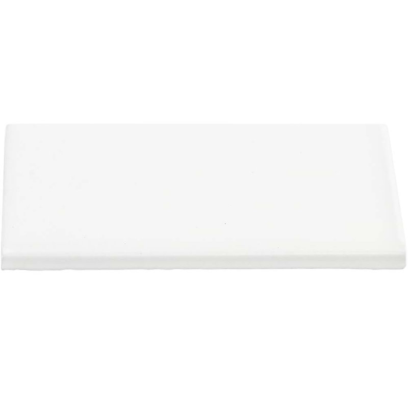 Basic White 6" Bullnose, White Matte