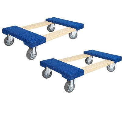 Chariot mobile à 4 roulettes 30 po x 18 po Haulpro Furniture Dolly | Chariot mobile entièrement assemblé avec de grandes roulettes | | Chariot à chariot robuste | Capacité de 1 000 lb | Paquet de 2