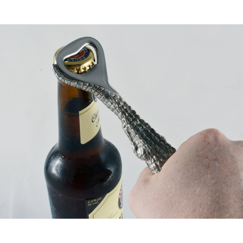 Pewter Alligator Handle Tropical Bottle Opener