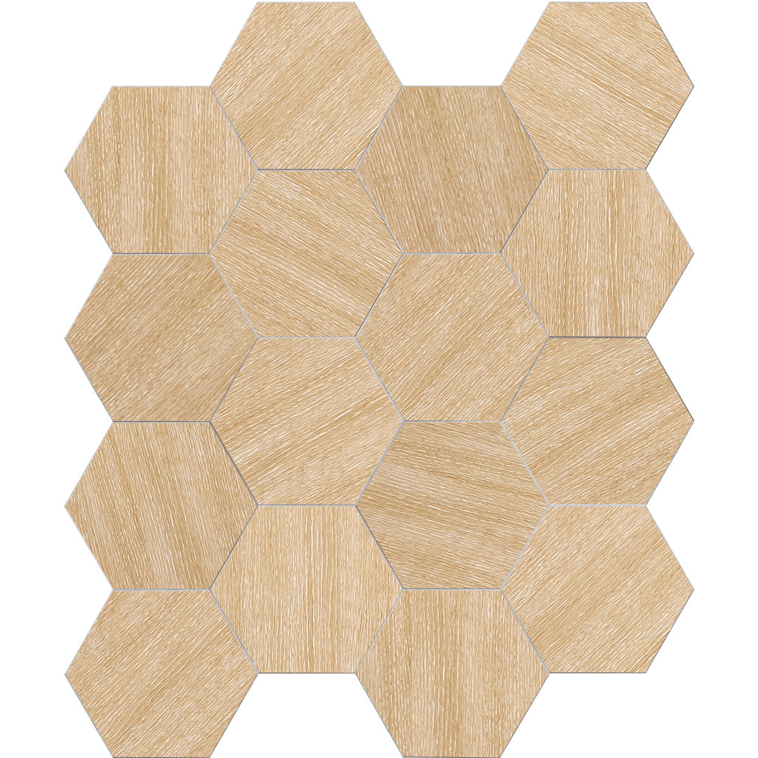 Bex 6" x 6.9" Hexagon Stone Composite Peel & Stick Wall Tile Avant Decor