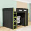 Full Wood Loft Bed With Desk, Wardrobe And LED Light-1083023664