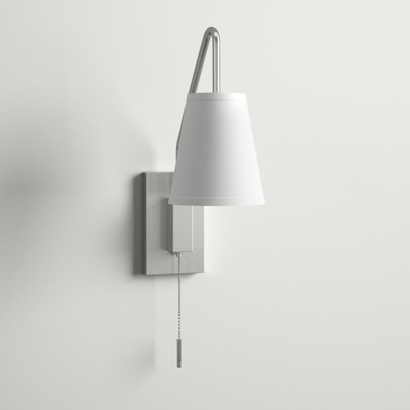 Bailee 1-Light Dimmable Wall Sconces, Satin Nickel