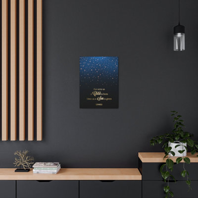 «For Unto Us a Child Is Born Isayah», art textuel sur toile tendue