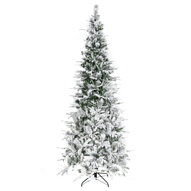 Arbre de Noël artificiel pin enneigé 9 pi avec branches réalistes et 1159 pointes