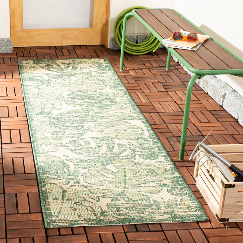 Lueck Performance Floral Indoor/Outdoor Area Rug, Runner 2'3" x 8'