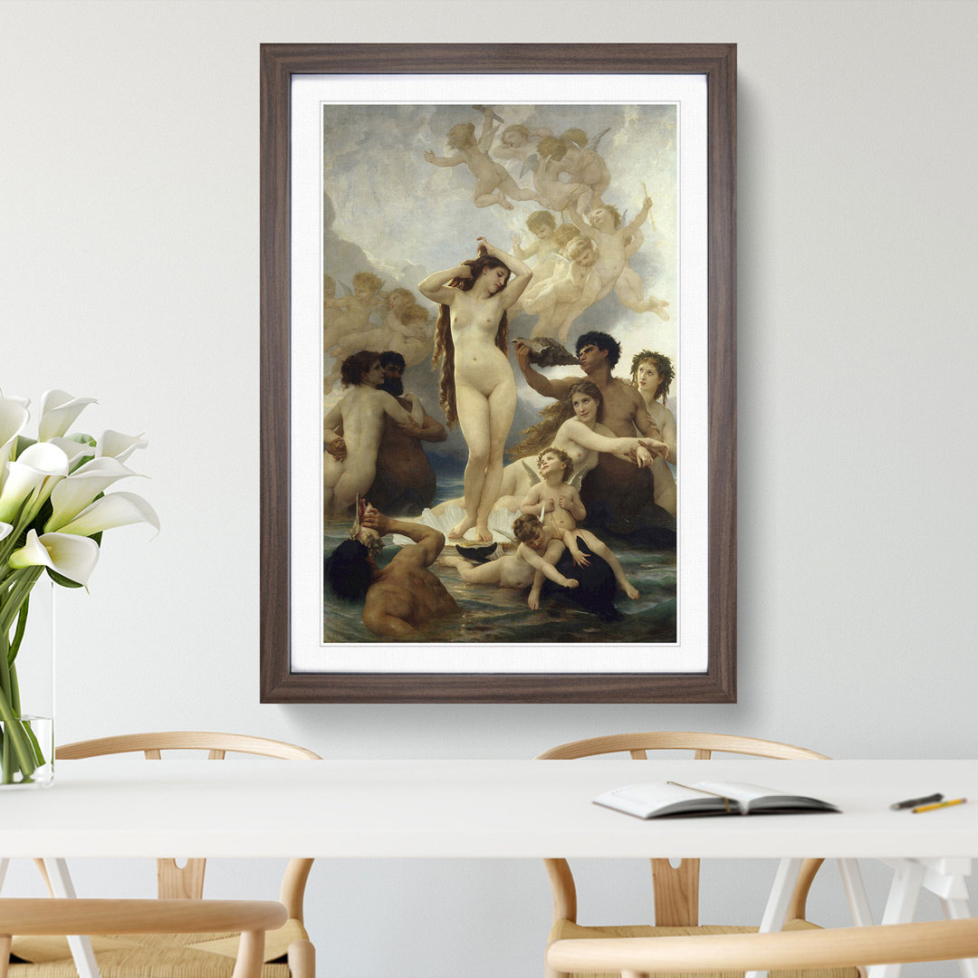 The Birth of Venus by William Adolphe Bouguereau - Framed Print