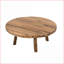 Table basse ronde en bois d'acacia massif 35,6 po pour le salon, décor naturel pour la maison