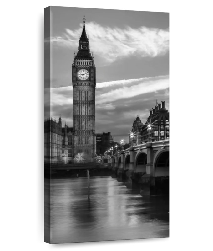 Soirée au pont de Westminster, H 24 po x l 12 po