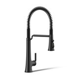 Kohler Tone Single Handle Semi-Professional Pre-Rinse Kitchen Sink Faucet with Three-Function Pull Down Sprayer