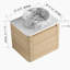 Meuble-lavabo mural de 24 po avec lavabo d'art en céramique et porte à fermeture en douceur, peu encombrant et élégant